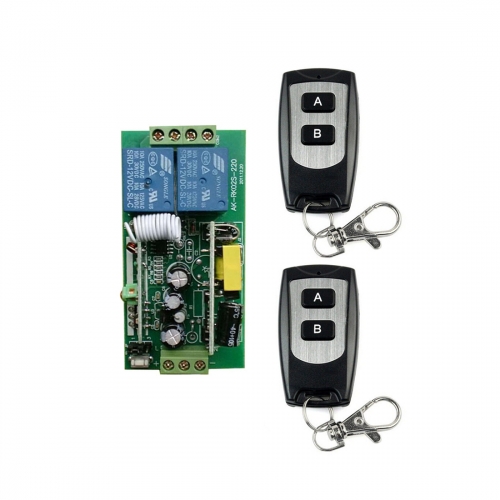220VAC wide voltage wireless remote control switch with waterproof remote control 2 button wireless remote control 2-channel relay switch