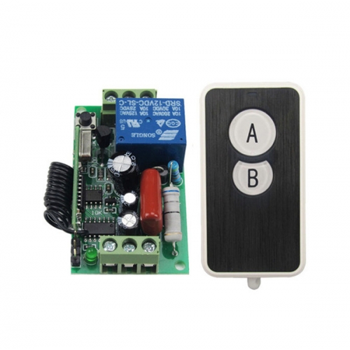 AC220V 1CH 10A Remote Control Light Switch Relay Output Radio Receiver Module and Waterproof Transmitter