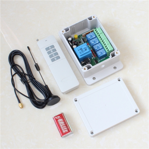 1600M 4 Channel Remote Control Switch Radio Switch Electric Wireless Control Greenhouse Sealing Machine Lifts Winch Solenoid Valve