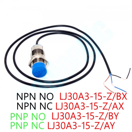 M30 NPN NO LJ30A3-15-Z/BX NC LJ30A3-15-Z/AX PNP NO LJ30A3-15-Z/BY NC LJ30A3-15-Z/AY 15mm DC Inductive Proximity Sensor Switch