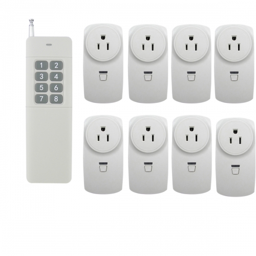 Eu 8 Wireless Sockets 8 Channel Independent 300m 400m 500m Range