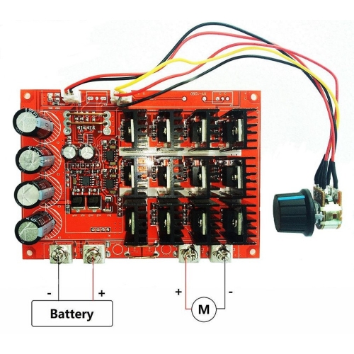 DC 12V 24V 48V 60A Motor Speed Control PWM HHO RC 3000W PWM Controller DC Motor Pump Governor Pulse Width Speed Switch