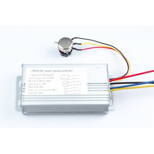 DC PWM motor speed controller DC 10-60V Industrial grade high-power 70A 12V / 24V / 36V / 48V / 60V brush motor controller Maximum power 4000W