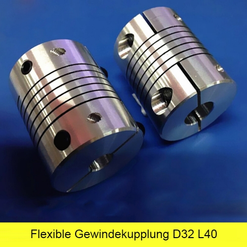 Aluminum Alloy Flexible Clamping Couplings Motor Encoder Coupling Outer Diameter 32 Length 40 Hole 10 × 16