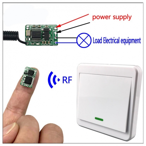 RF 433Mhz wireless remote control module electronic lock access control power Mini small switch type 86 remote controller