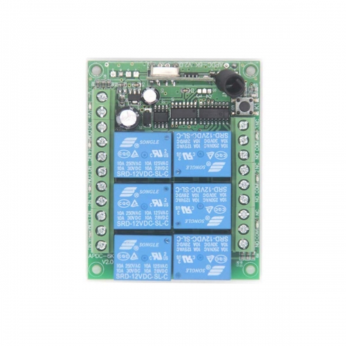 6 way wireless remote control switch 12V multi-function receiving controller 12V / 24V relay