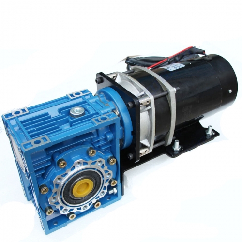 DC 24V 6 to 120 RPM Ultra low rpm Big torque Huge power Double output Electric worm gear motor DC Motor Durable Lifting