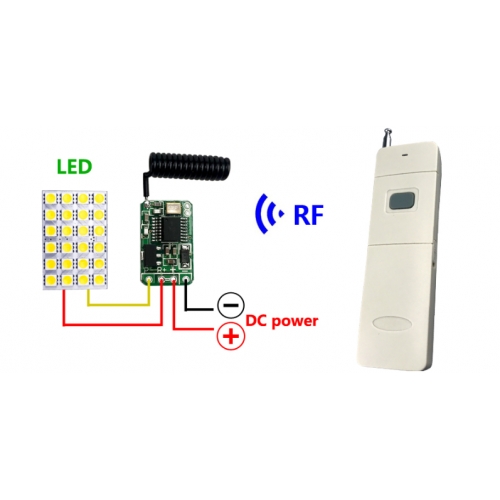 wireless remote control switch Mini small 433mhz rf transmitter receiver 3.7v 5v 6v 9v 12 Battery power circuit micro Controller