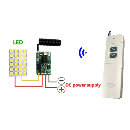 wireless remote control switch Mini small 433mhz rf transmitter receiver 3.7v 5v 6v 9v 12 Battery power circuit micro Controller