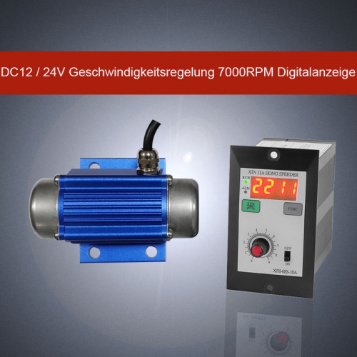 12V DC 3000RPM 10W 0.03KN Vibrationsmotor Bürstenlos Mikro klein Geschwindigkeitsregelung Digitalanzeige Massage