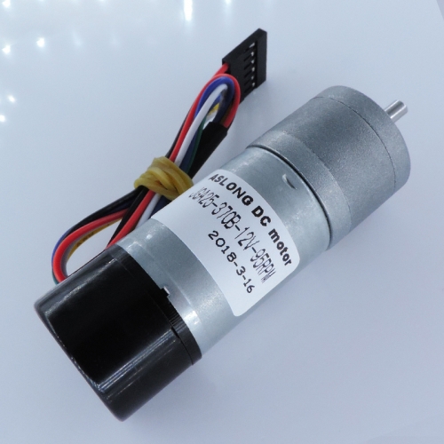 high quality low cost JGA25-370B carbon brushed 4mm shaft diameter dc gear motor with encoder with gearbox reduction