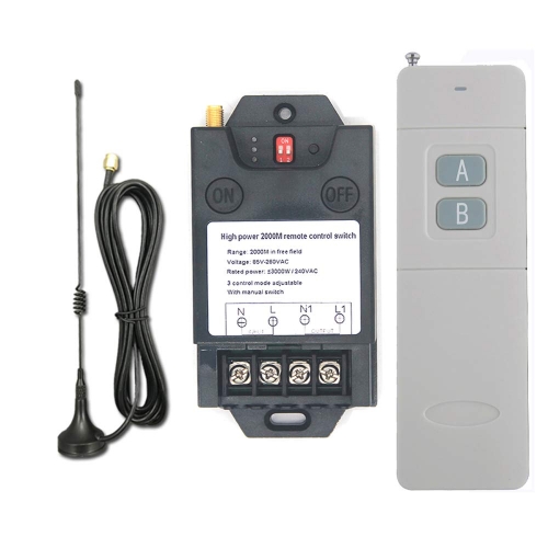 2000m 3000 meters high range long-range high-performance radio remote control water pump motor lighting industry wireless remote control switch AC220V