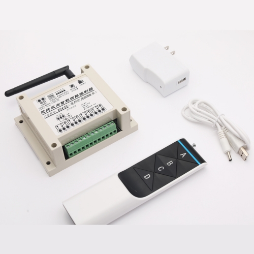 Wireless remote control switch 4-channel bidirectional feedback pump motor power DC12-48V 6000m long distance agriculture industry