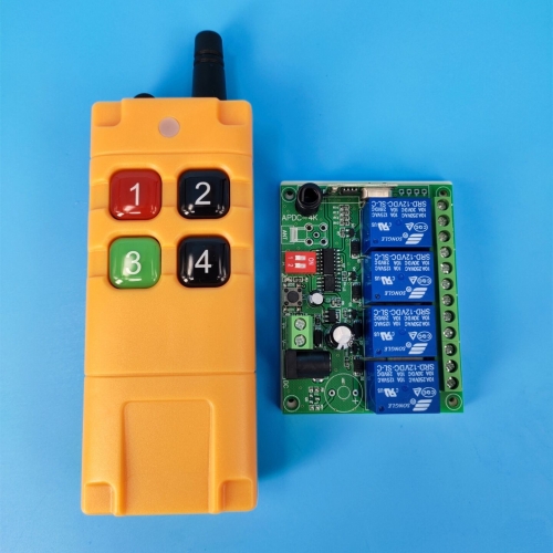 4 channels DC12 V radio remote control radio switch High quality wireless remote control Industrial cranes Industrial remote control with large button