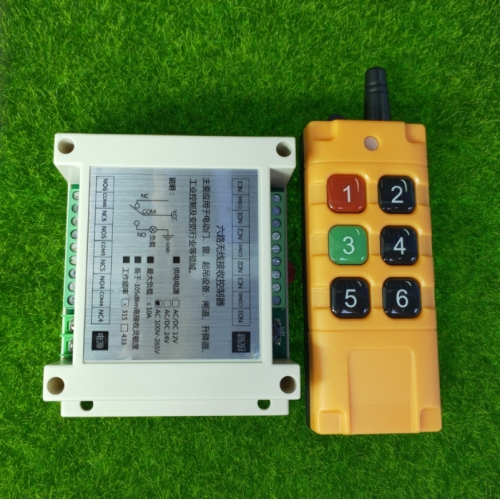 6 channels AC220V radio remote control radio switch High quality wireless remote control Industrial cranes Industrial remote control with large button