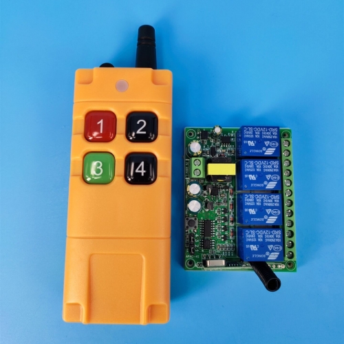 4 channels AC220V 110v wireless remote control radio switch high quality wireless radio remote control industrial cranes industrial remote control with large button