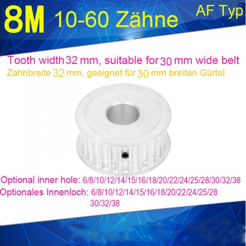 8M17 tooth synchronous gear tooth width 32 inner diameter 8 10 12 14 15 17 19