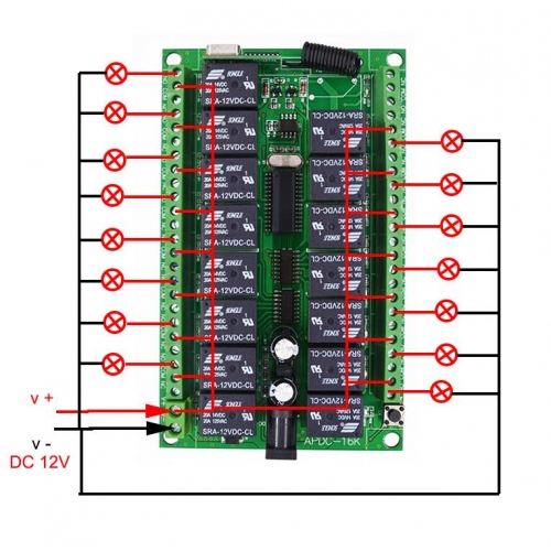 15 kanal Funkfernsteuerung Funkschalter DC Steuerung & Funksender 12V 24V Licht Motor Pumpe Kran Seilwinde