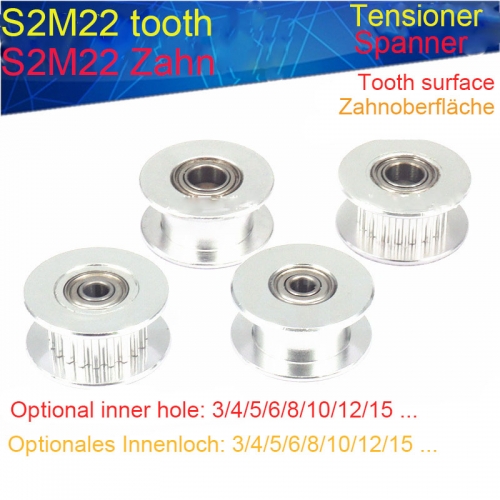 S2M20 tooth AF type tensioner / idler / synchronous belt wheel groove width 7 / 11MM inner hole 3/4/5