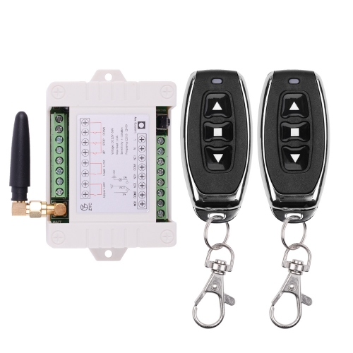 12V 24V 36 10A Motor Remote Control Switch Motor Forwards Reverse Up Down Stop Door Window Curtain Wireless TX RX Limited Switch