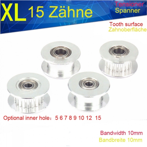 XL15 tooth AF type tensioner / idler / synchronous belt wheel / groove width 11MM inner hole / 5/6/7/8/9