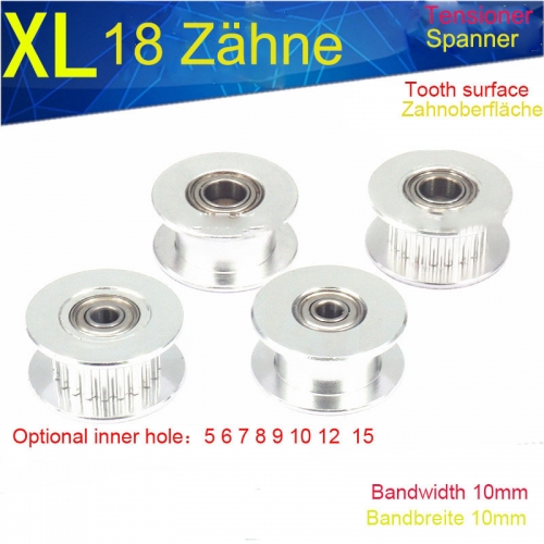 XL18 tooth AF type tensioner / idler / synchronous belt wheel / groove width 11MM inner hole / 5/6/7/8/9