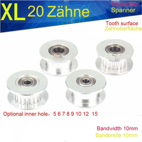 XL20 tooth AF type tensioner / idler / synchronous belt wheel / groove width 11MM inner hole / 5/6/7/8/9