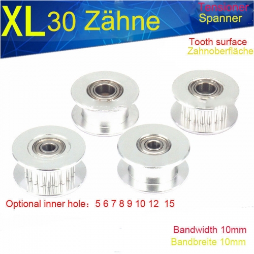 XL30 tooth AF type tensioner / idler / synchronous belt wheel / groove width 11MM inner hole / 5/6/7/8/9/10/12/15