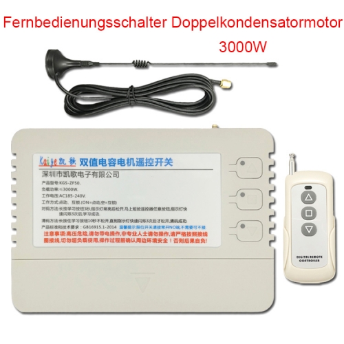 220v 3000w Gewächshaus Rollo-Seilwinde Fernbedienung Doppelkondensatormotor vorwärts und rückwärts Funkschalter Hochleistung