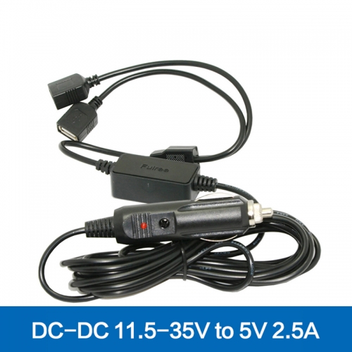 Dual USB 12v 24v cigar lighter to 5v DC-DC step-down power adapter converter inventer waterproof