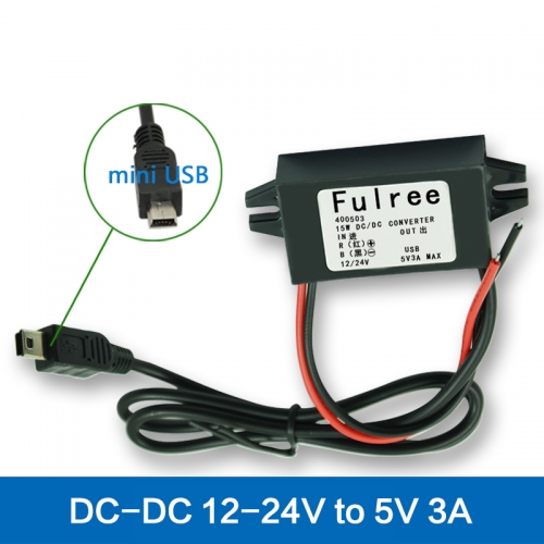 New DC-DC car power converter 12v 24v to 5v step down GPS buck module Mini MICRO USB output