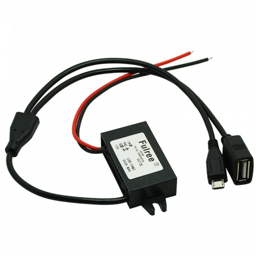 Waterproof car charger DC-DC voltage regulator 12v to 5v step down buck module USB and USB output