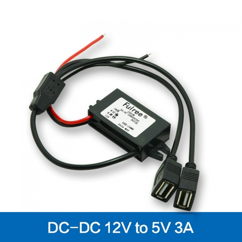Car charger DC-DC converter 12v to 5v step down buck module double USB output