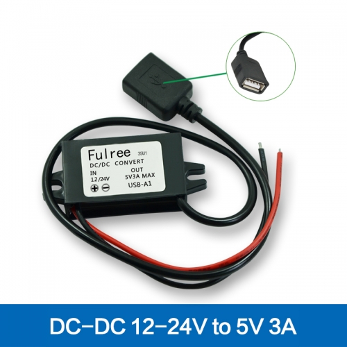 Wasserdicht 12 v zu 5 v DC-DC step down Converter USB port & mini usb  stecker ausgang [0086210] - €11.75 