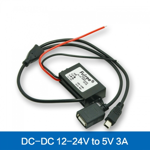 12v 24v to 5v car charger DC-DC buck converter step down module USB and MINI USB output power supply