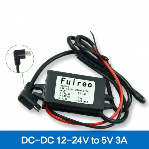 DC auto power converter 12/24 v to 5 v step down GPS buck module T style MICRO USB output