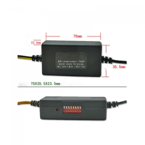 Mini Micro USB 12V 24V to 5V 2.5A Car DVR Intelligent Buck Line Hard Wire Kit for Car Camera 24 Hours Parking Monitoring