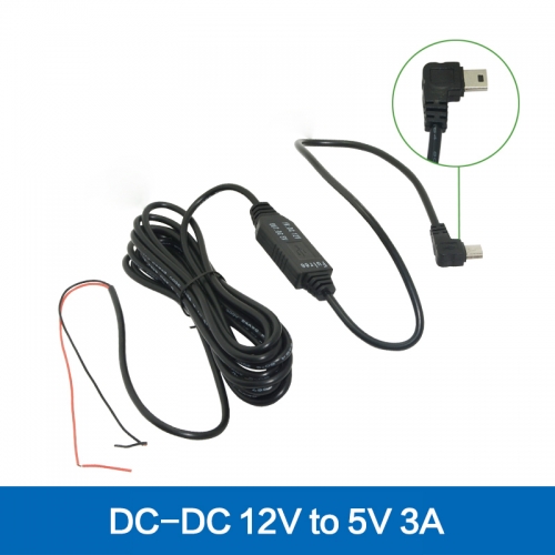 3m auto netzteil für fahren recorder kamera DC konverter 12 V zu 5V step down buck modul T stil mini USB ausgang