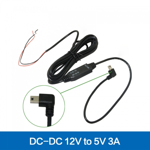 3m car power supply for driving recorder camera DC-DC converter 12V to 5V step down buck module T style mini USB output