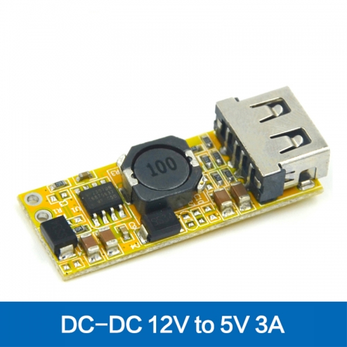 DC 12V Step Down to DC 5V Female USB Converter Bare Board 12Vdc to 5Vdc Buck Power Voltage Regulator Car Phone Charger
