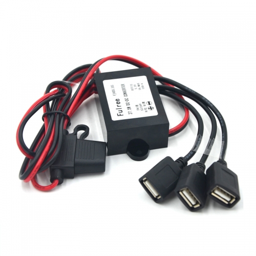 12V24V bis 5.5V5A DC-Wandler Autoladegerät mit mehreren USB-Buchsen