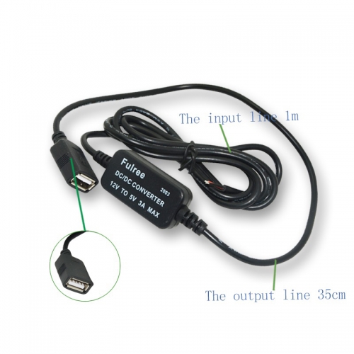 Car Charger Mini Micro Female USB Plug 12V to 5V 3A DC Converter Car DVR GPS dash Cam Camera Video Recorder Power Supply