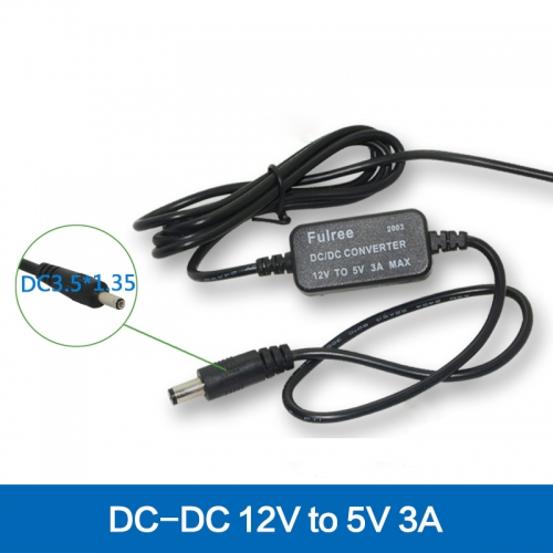 1M 12V to 5V Step Down Buck Auto Power Converter with 3.5 * 1.35mm DC Power jack plug charging adapter plug 3.5mm x 1.35mm