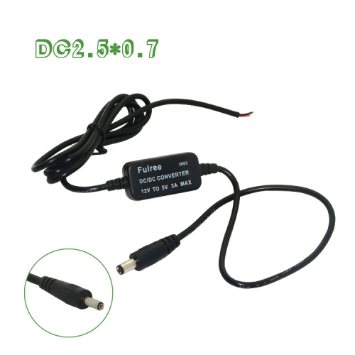 12v to 5v DC Buck Voltage Power Converter Car Charger Cable DC 2.5 * 0.7mm / 3.5 * 1.35mm / 5.5 * 2.1mm / 5.5 * 2.5mm Barrel Jack Plug