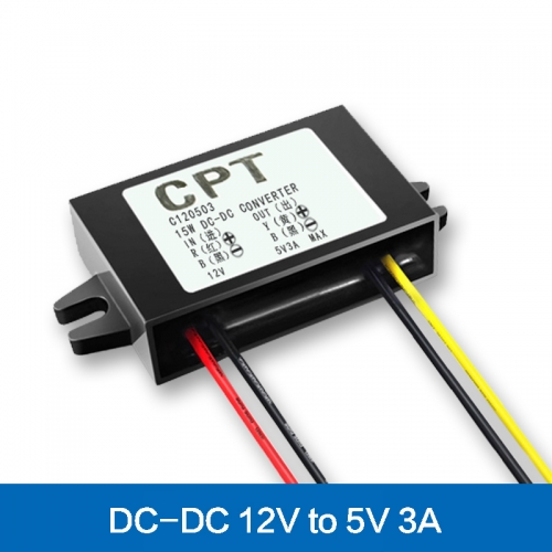 CPT 12V to 5V Converter 12 V to 5 V 3A 15 W DC Step Down Converter 12 Volt to 5 Volt 3 Amp 15 Watt Car Power Supply