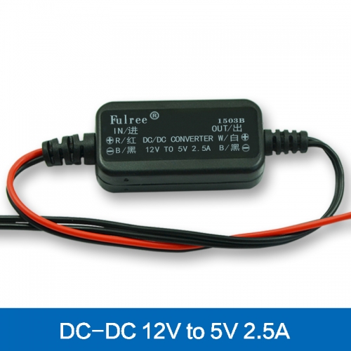 Super Thin DC-DC Auto Power Converter 12V to 5V 2A 1A Step Down Modified Supply Module for DVR Driving Camera Recorder