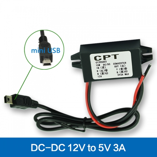 DC-DC car power converter 12v to 5v step down GPS buck module Mini USB output