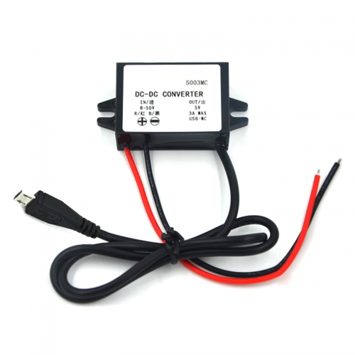Micro USB car charger DC-DC 12V 24V 36V (8-50 V) to 5V Step Down Converter 36Vdc to 5Vdc Buck voltage dropper power supply module