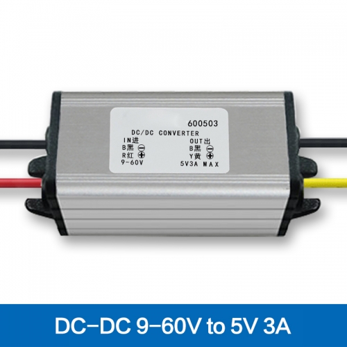 car power supply 12V24V36V48V60V (9-60V) to 5V3A DC-DC converter step down buck module
