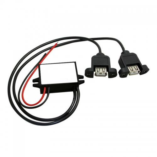 Dual USB Schraube Schalttafeleinbau Wasserdichte DC-DC 12V 24V 36V 48V 60V 72V zu 5V 3A Step Down Buck Stromrichter Doppel Auto Ladegerät